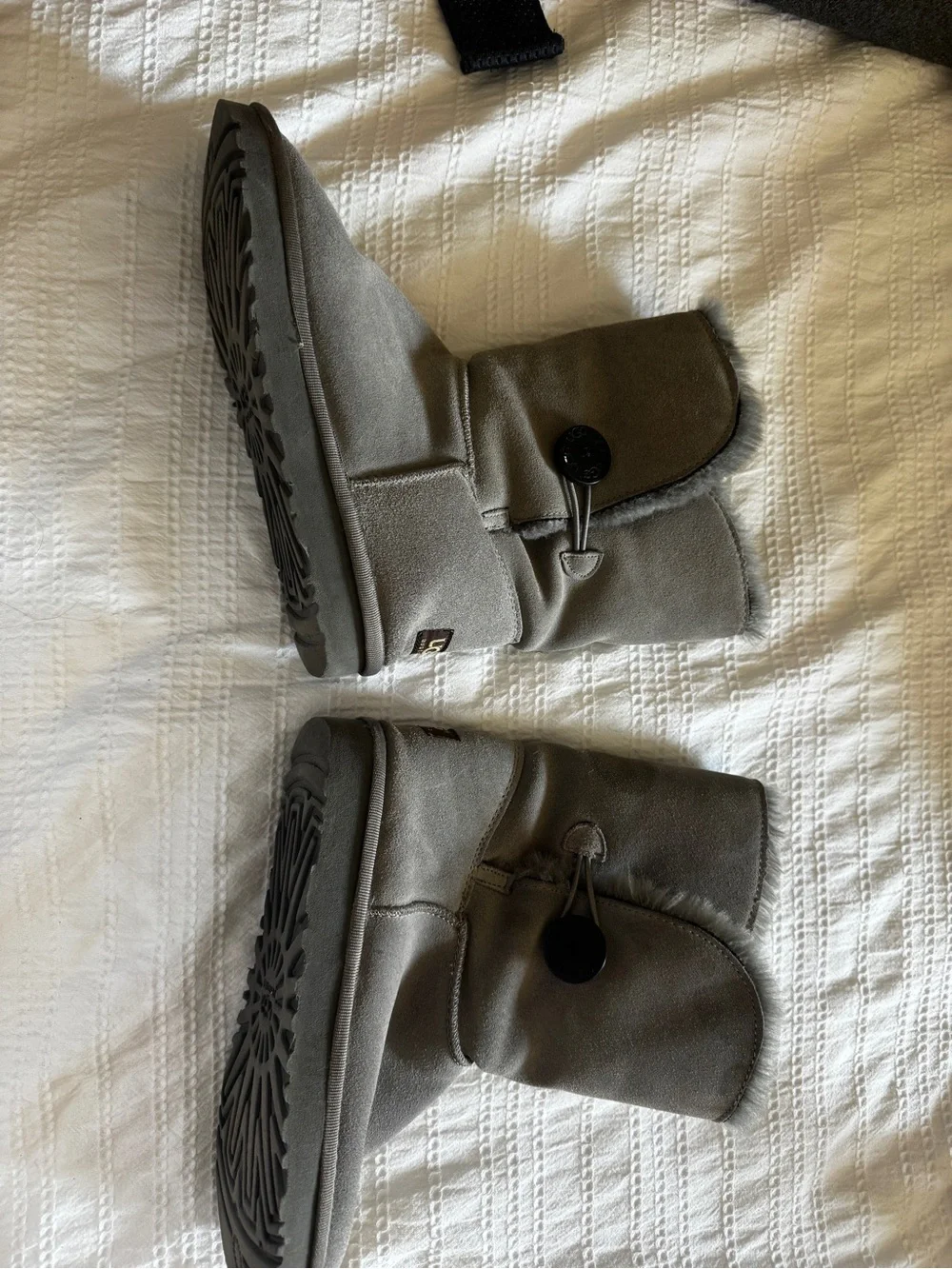 UGG Women's Short Button Boot in Gray
